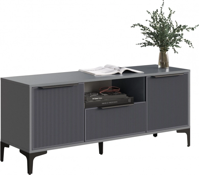 Модульная гостиная Иадама, комплектация 5, графит / графит софт