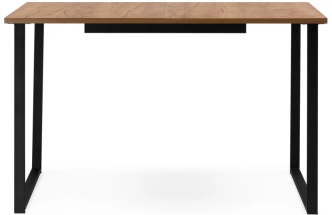 Кухонный стол Лиман, 117 (157) x 77, дуб крафт золотой / черный матовый