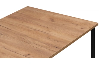 Кухонный стол Лиман, 117 (157) x 77, дуб крафт золотой / черный матовый