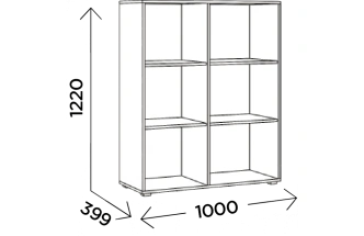 Стеллаж Чернин, дуб вотан / графит