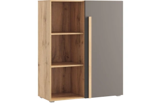 Стеллаж Чернин, дуб вотан / графит