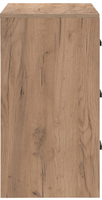 Комод Taika, с тремя ящиками, дуб золотой / камень темный