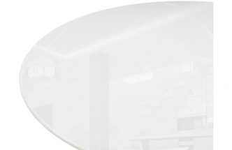 Кухонный стол Rock, 100х75, стекло, белый / черный