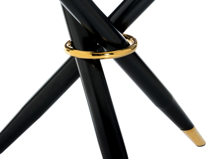 Кухонный стол Rock, 100х75, стекло, белый / черный