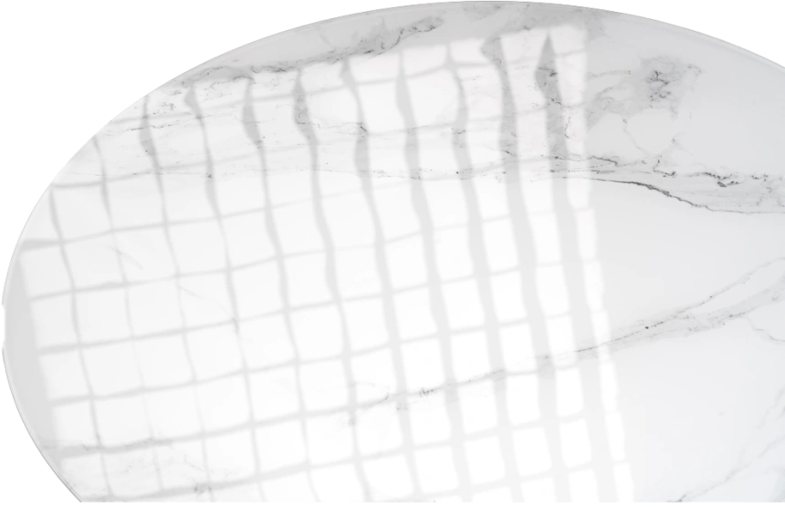 Комплект журнальных столов Рускус, стекло, белый мрамор, серый мрамор, ЛДСП галифакс,  каркас черный