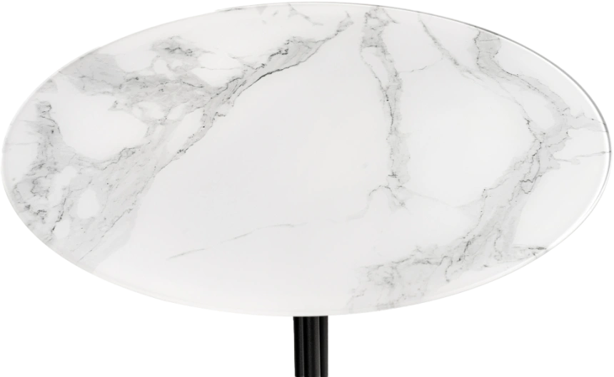 Комплект журнальных столов Рускус, стекло, белый мрамор, серый мрамор, ЛДСП галифакс,  каркас черный