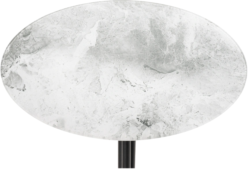 Комплект журнальных столов Рускус, стекло, белый мрамор, серый мрамор, ЛДСП галифакс,  каркас черный