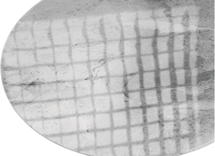 Комплект журнальных столов Рускус, стекло, белый мрамор, серый мрамор, ЛДСП галифакс,  каркас черный