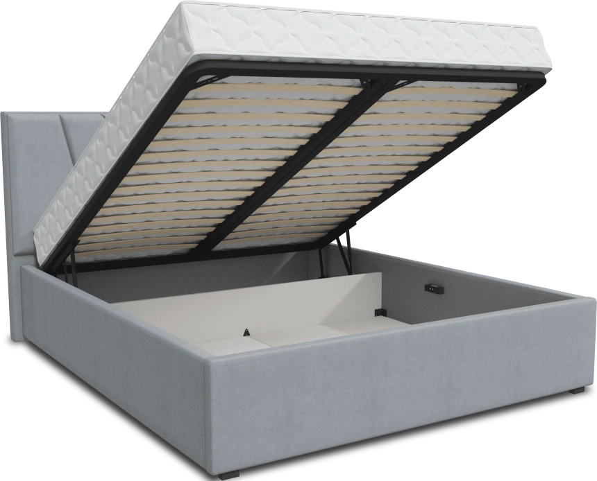 Кровать Рица 1, мягкая, двуспальная, 160x200, Levis 08