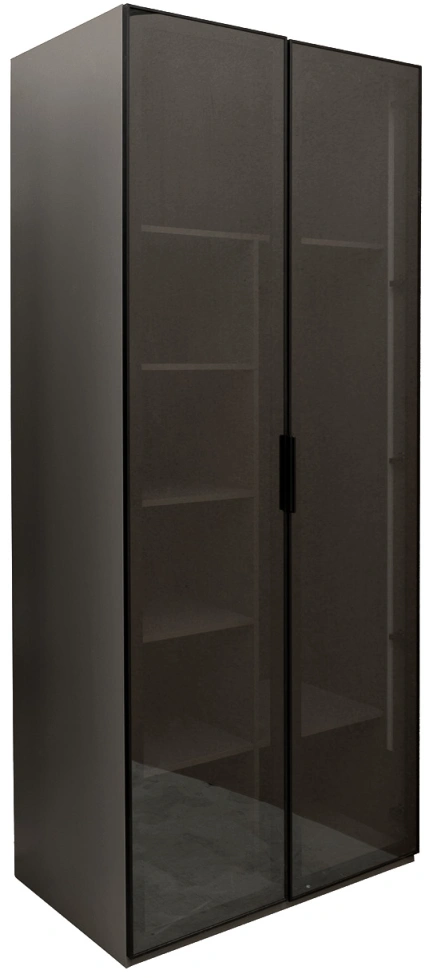 Шкаф двухдверный Alto, 100x57x228.5, распашной с полками, серый кобальт