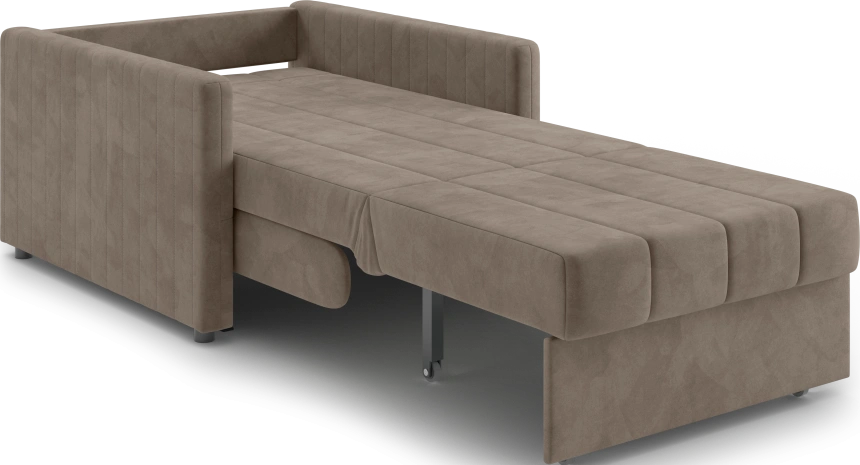 ​Кресло-кровать Хилтон 80, модель 139, Ultra Beige (бежевый) / венге