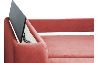 Диван прямой Бали 4, Tenerife holly berry, декор Венге