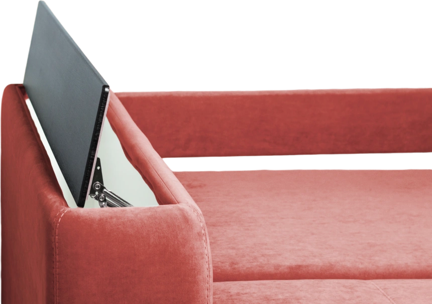 Диван прямой Бали 4, Tenerife holly berry, декор Венге