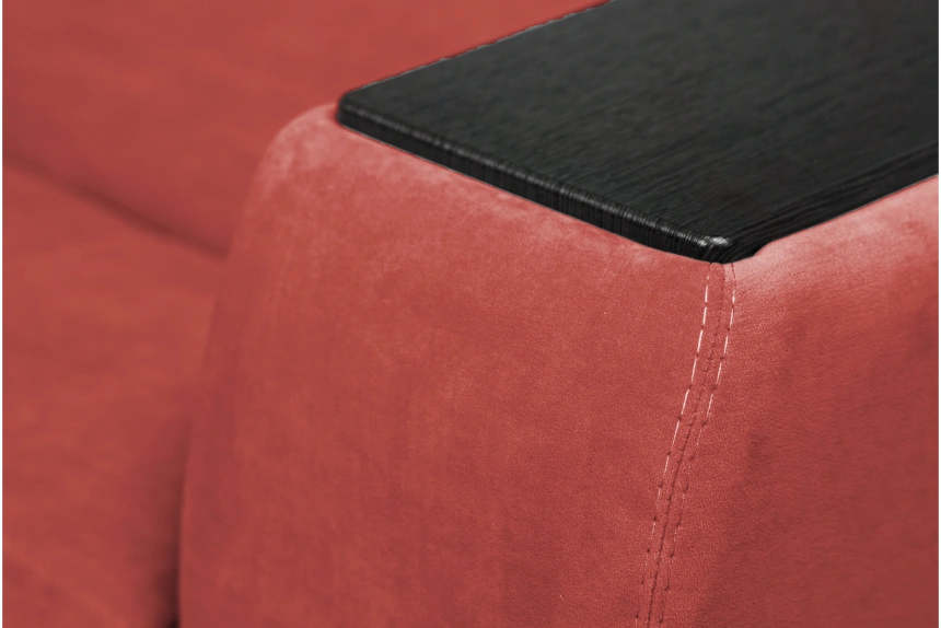 Диван прямой Бали 4, Tenerife holly berry, декор Венге