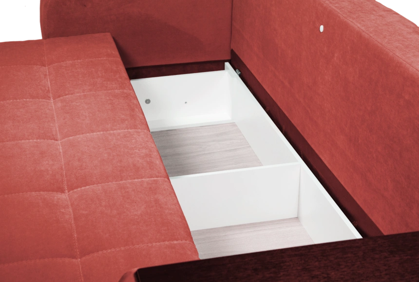 Диван прямой Бали 4, Tenerife holly berry, декор Венге