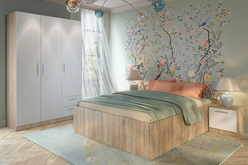 Кровать Илга 160x200, Дуб сонома