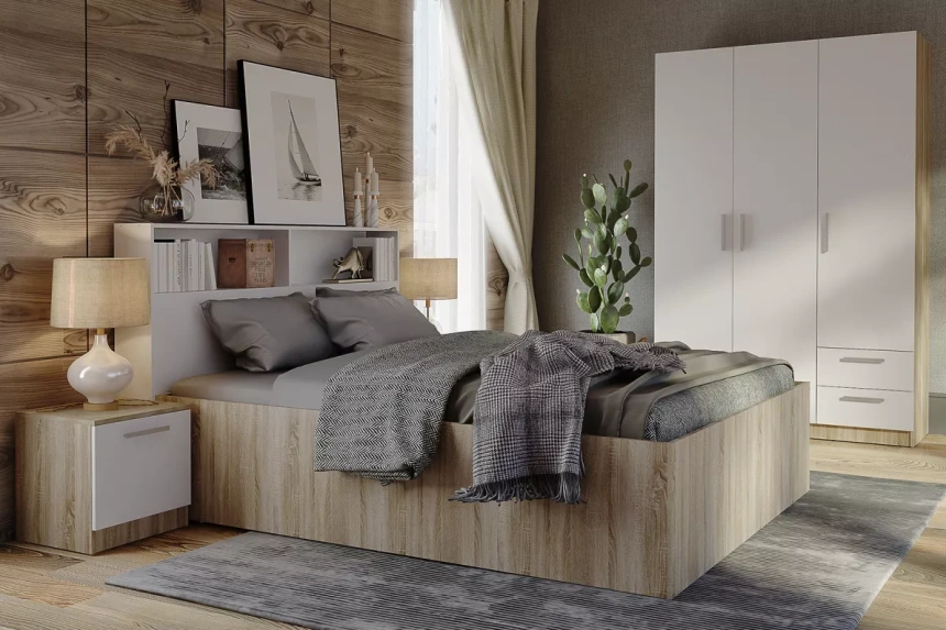 Кровать Илга 160x200, Дуб сонома