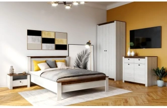 Тумба Даллас, с дверьми и двумя ящиками, дуб винтерберг / таксония