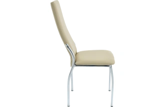 Стул Асти, мягкий, Батлер 02, экокожа, хром каркас