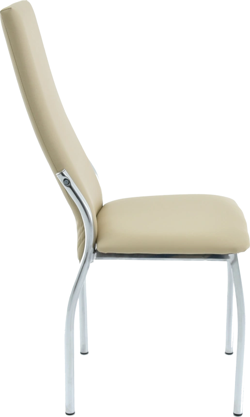 Стул Асти, мягкий, Батлер 02, экокожа, хром каркас