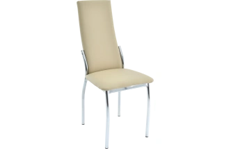 Стул Асти, мягкий, Батлер 02, экокожа, хром каркас