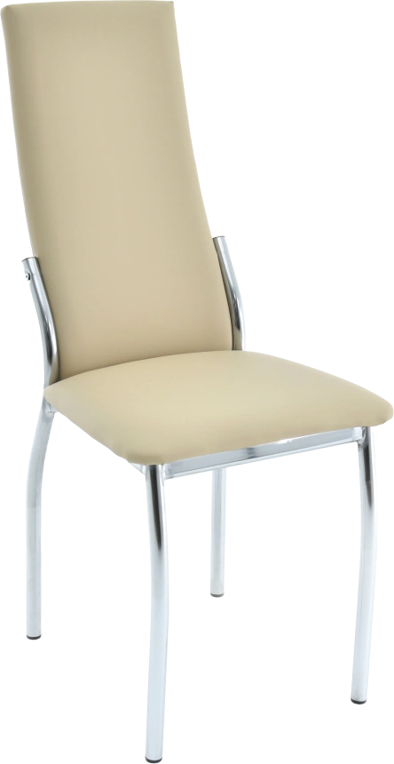 Стул Асти, мягкий, Батлер 02, экокожа, хром каркас