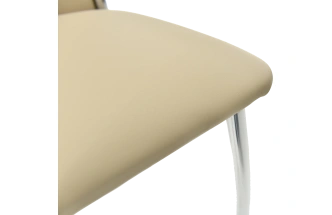 Стул Асти, мягкий, Батлер 02, экокожа, хром каркас