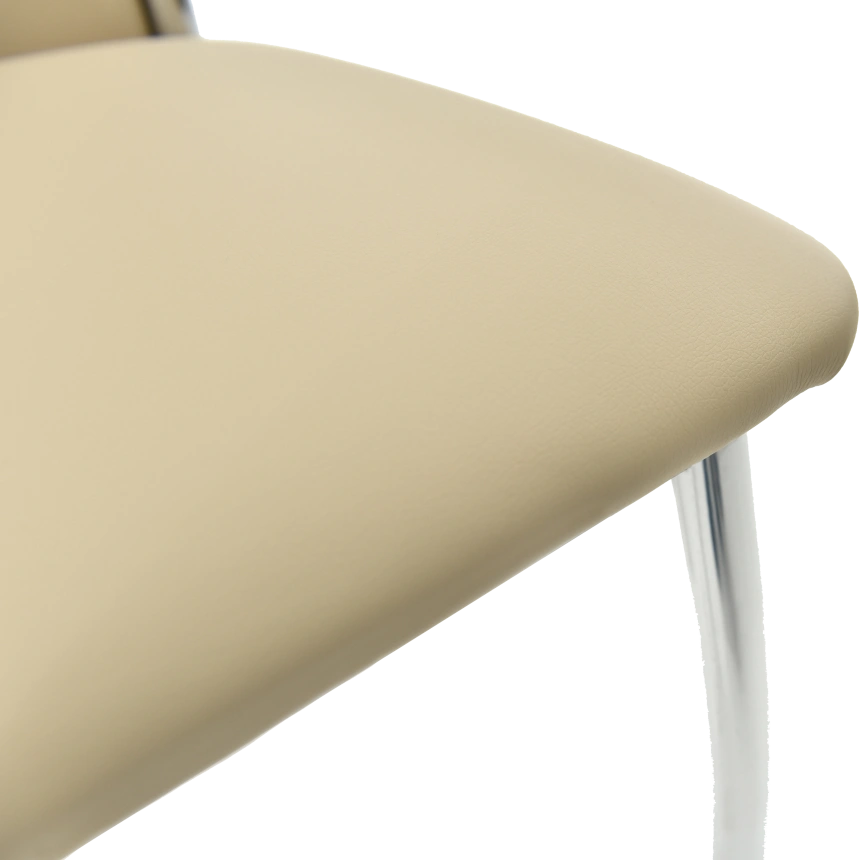 Стул Асти, мягкий, Батлер 02, экокожа, хром каркас