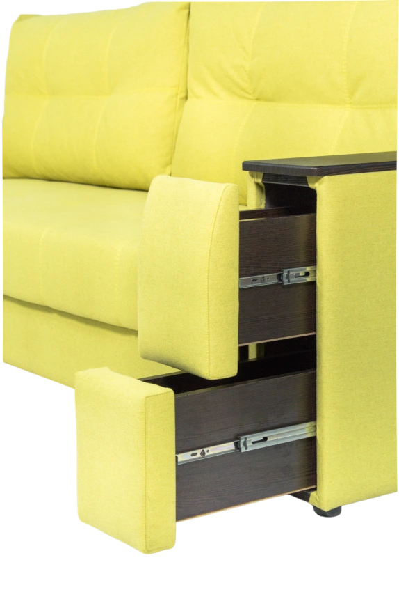 Диван прямой Атлант 2, Uno lime, Венге