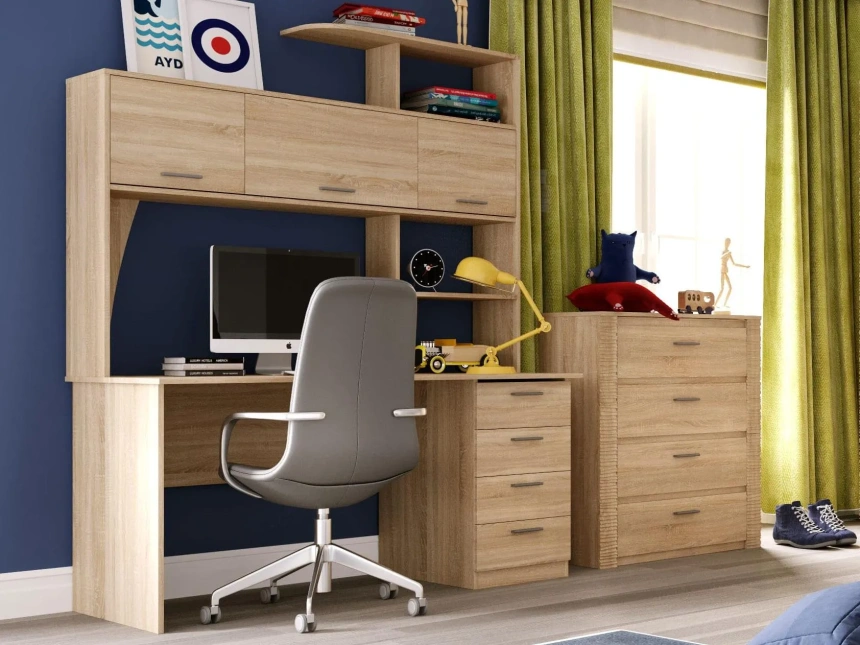 Гарнитур для молодёжной комнаты Элана, композиция 3, дуб сонома