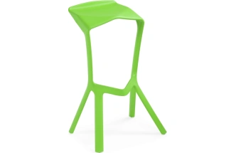 Барный табурет Mega, пластиковый, зеленый