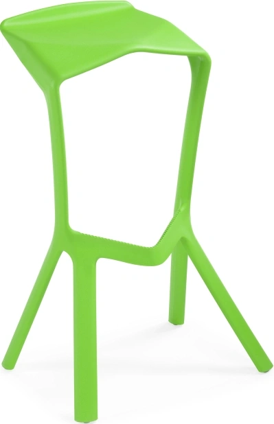 Барный табурет Mega, пластиковый, зеленый