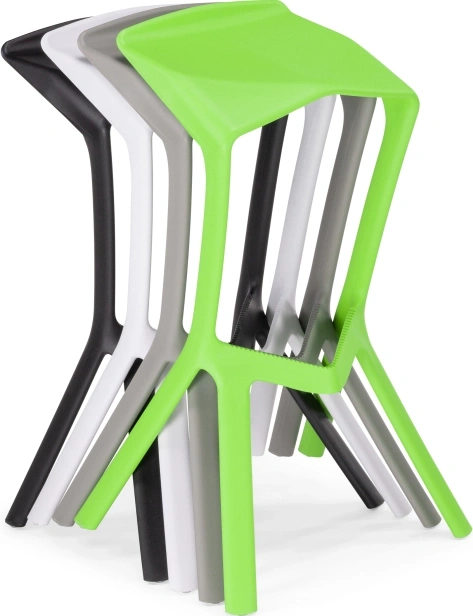 Барный табурет Mega, пластиковый, зеленый