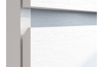 Комод с шестью ящиками Валенсия, белый текстурный