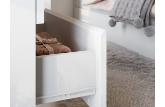 Комод с шестью ящиками Валенсия, белый текстурный