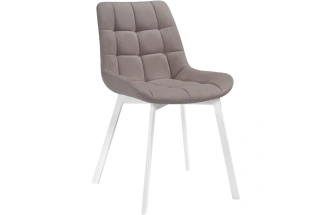 Стул Челси, на металлокаркасе, латте / белый