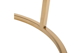 Журнальный стол 47ED-07901, 41x41x60, мраморное стекло, белый мрамор /золото 