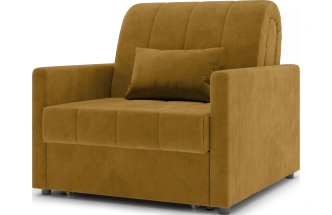 Кресло-кровать Хилтон 80, модель 139, Ultra Mustard (соломенный) / венге