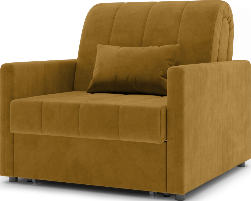 Кресло-кровать Хилтон 80, модель 139, Ultra Mustard (соломенный) / венге