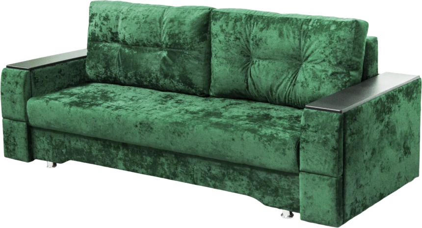 Диван прямой Атлант 2, ткань Краш 13, декор Венге