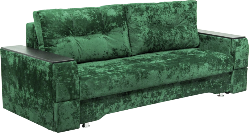 Диван прямой Атлант 2, ткань Краш 13, декор Венге