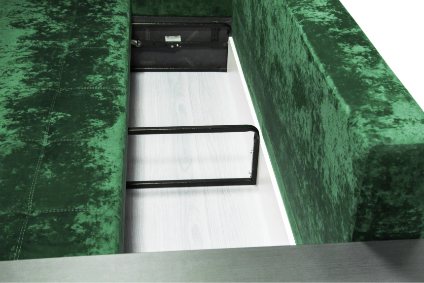 Диван прямой Атлант 2, ткань Краш 13, декор Венге