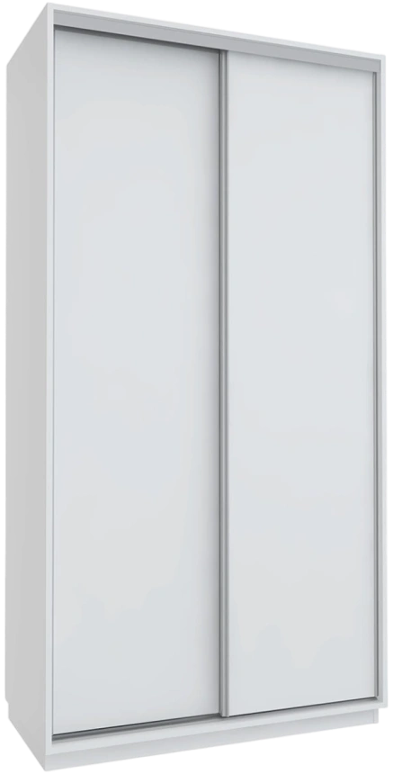 Шкаф-купе Бавария двухдверный, Белый/Белый/Зеркало