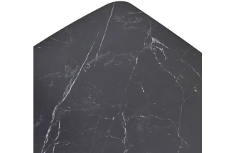 Обеденный раздвижной стол Blanco 160, Matt Black Marble Solid Ceramic, орех