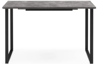 Кухонный стол Лиман, 117 (157) x 77, бетон светлый / черный матовый
