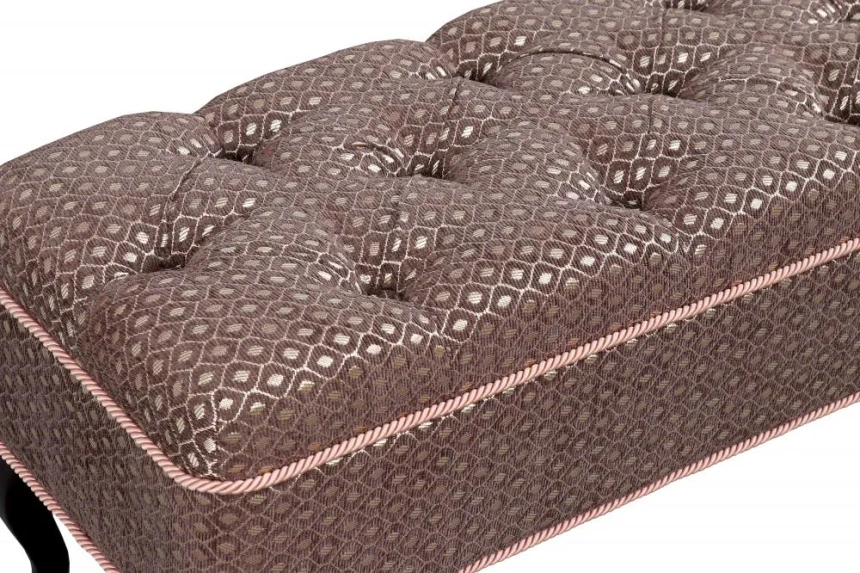 Банкетка №15, классическая, мягкая, паола коричневый ромб