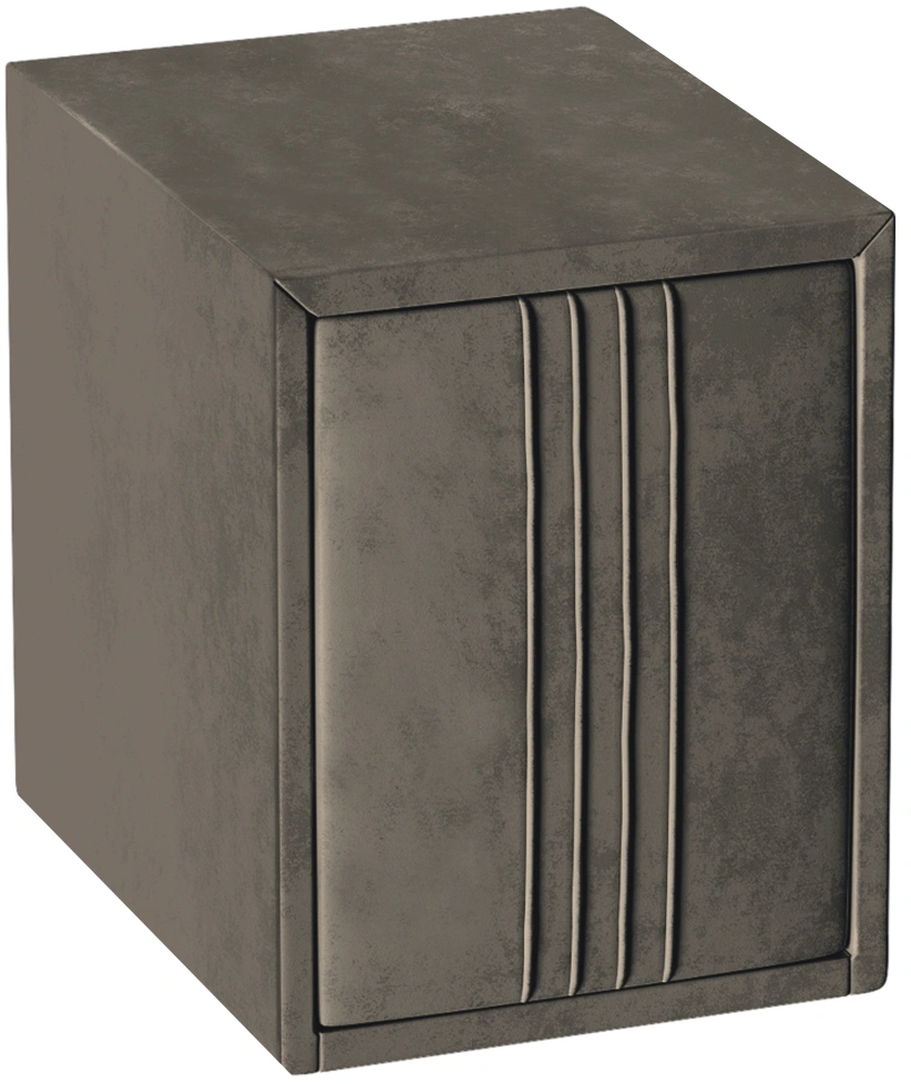 Тумба прикроватная Севилья, мягкая, с ящиками, велюр, альба светло-коричневый