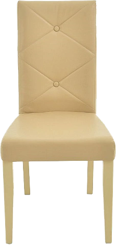 Стул Помпей ромб, мягкий, оттава бежевый, экокожа, каркас слоновая кость