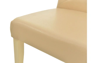 Стул Помпей ромб, мягкий, оттава бежевый, экокожа, каркас слоновая кость