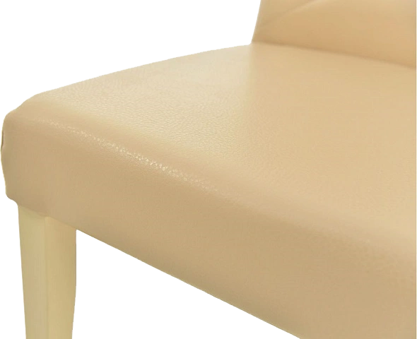 Стул Помпей ромб, мягкий, оттава бежевый, экокожа, каркас слоновая кость